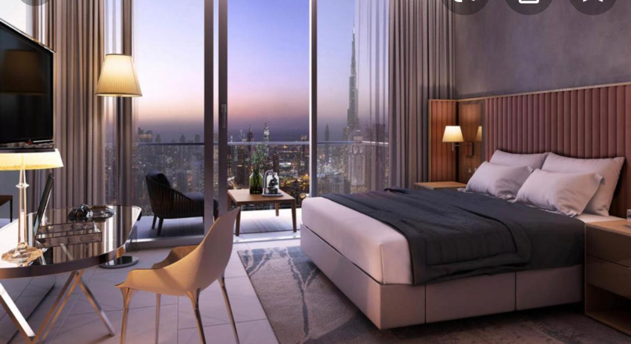 迪拜sls酒店&公寓 外观 照片 The bedroom of a typical apartment