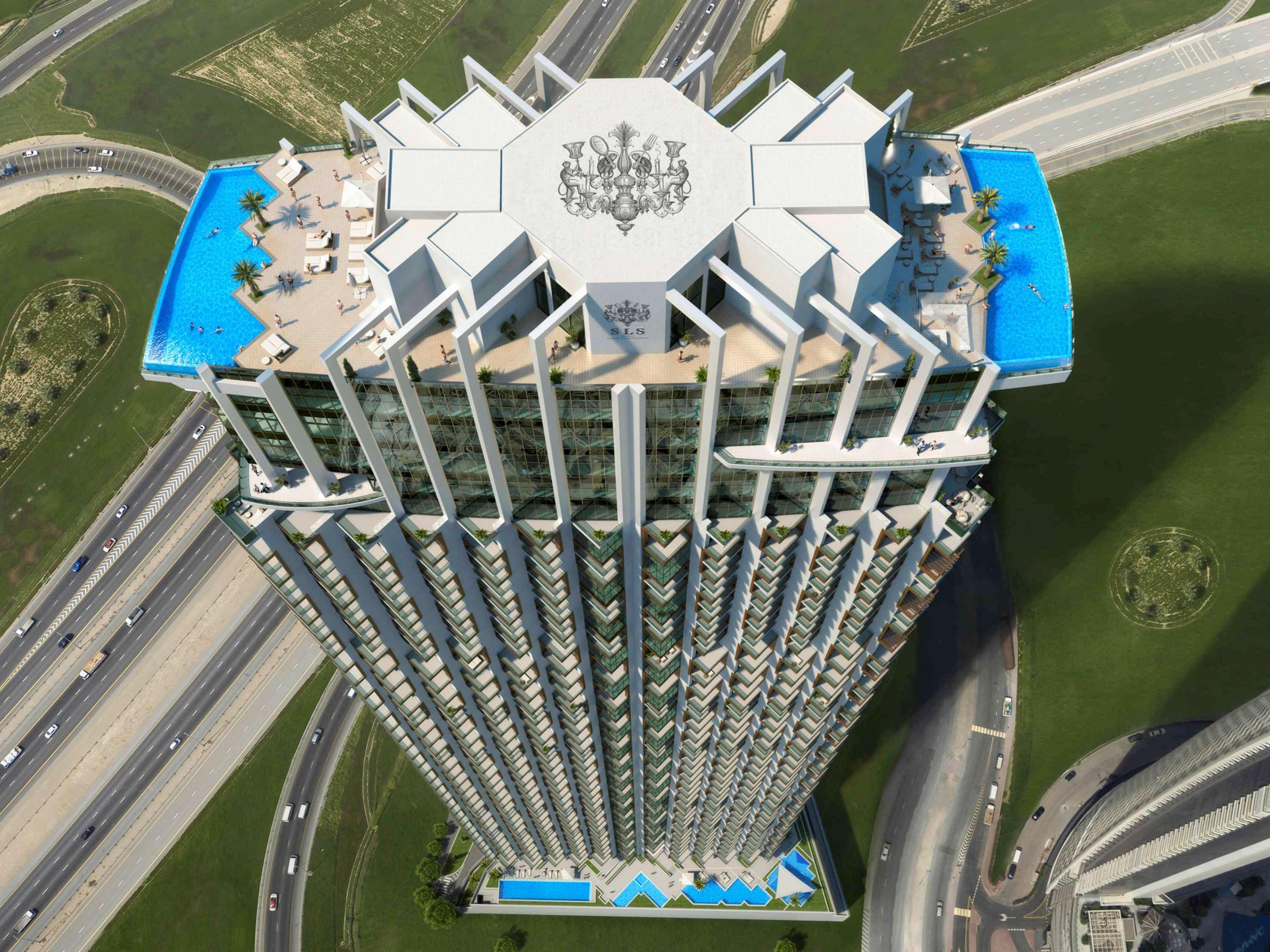 迪拜sls酒店&公寓 外观 照片 The complex's Sky Pool